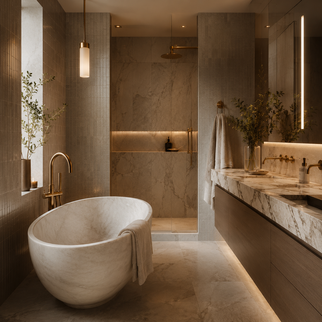 Waterworks. Ann Sacks. Robern. The Short List for a Spa Room That Actually Feels Like One.